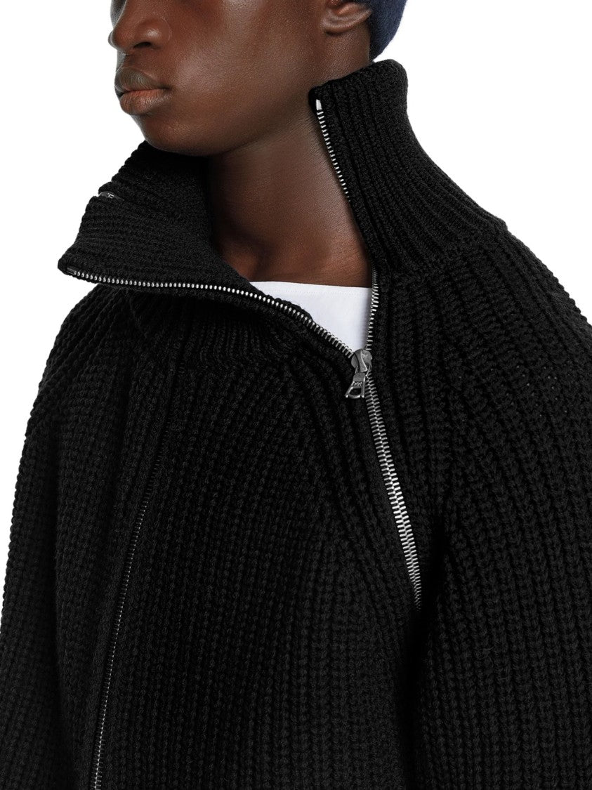 Dries Van Noten Classic Deep Black Wool Sweater