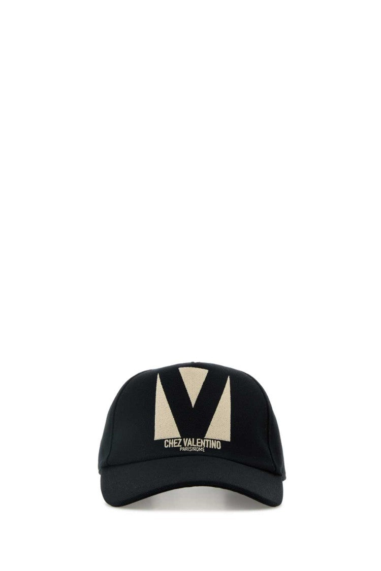 Valentino Garavani Black Cotton Baseball Cap