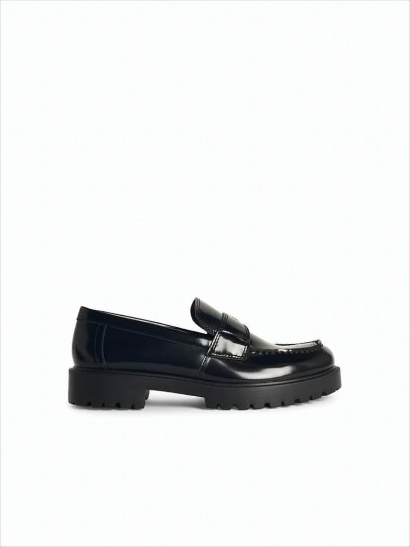 Tory Burch Polished Leather Loafer Flats