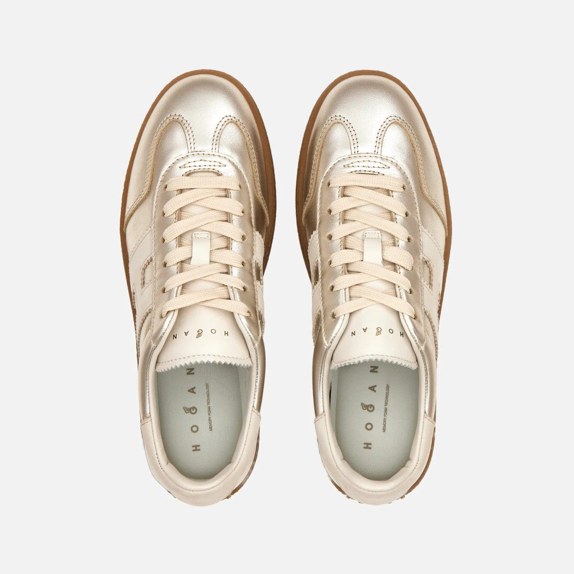 Hogan Metallic Platform Gum-Sole Sneakers