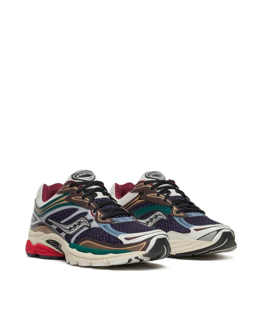 Saucony Naval Progrid Omni 9 Mesh Suede Technical Sneakers