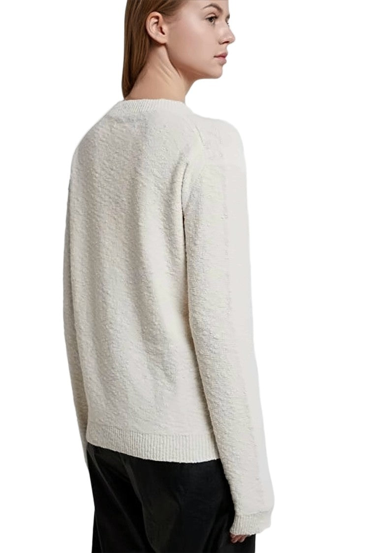Maison Margiela Textured Knit Sweater With Classic Crew Neckline