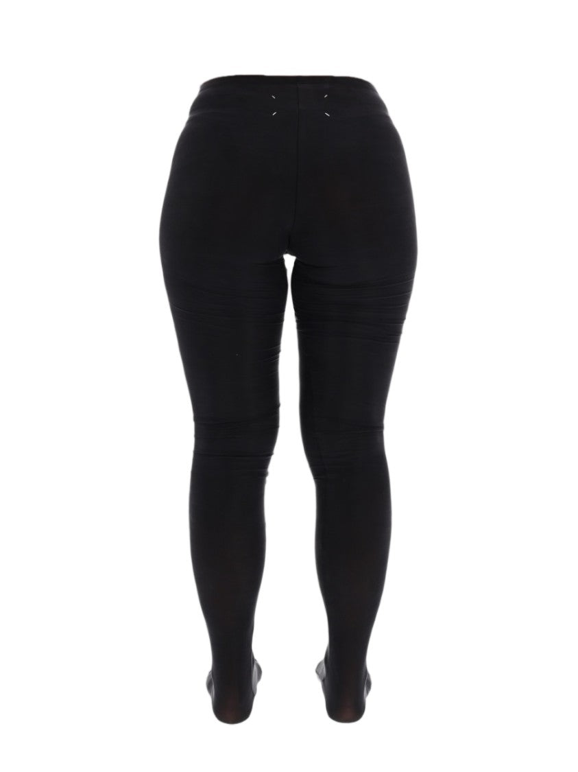 Maison Margiela Black High-Waist Fitted Cupro-Blend Pants