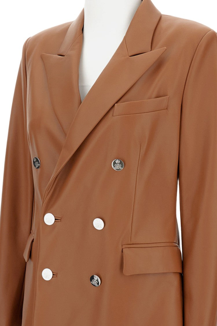 Ralph Lauren Collection Double-Breasted Leather Camden-Blazer
