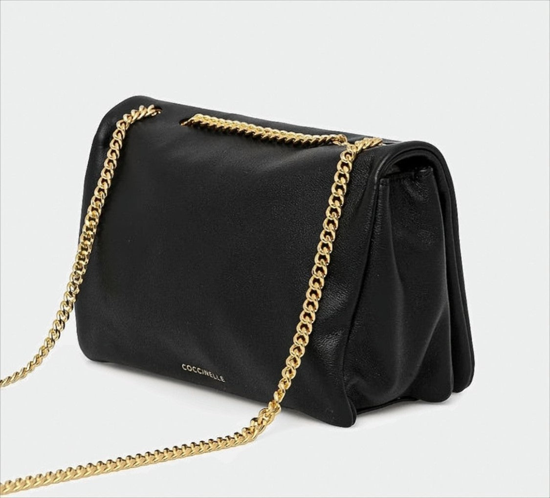 Coccinelle Structured Black Leather Handbag