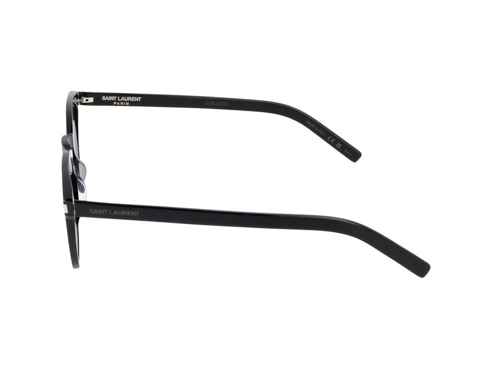 Saint Laurent Black Sleek Acetate Slim Sunglasses