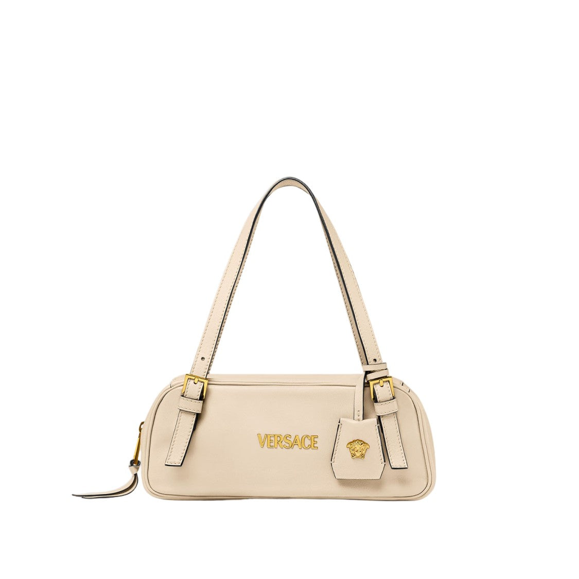 Versace Ivory Leather Logo Bag