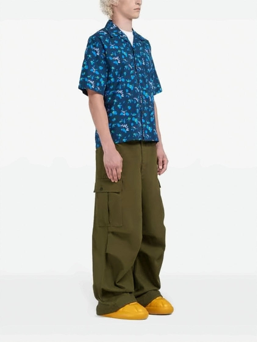 Marni Short-Sleeved Relaxed Fit Shirt With Abstract Pattern