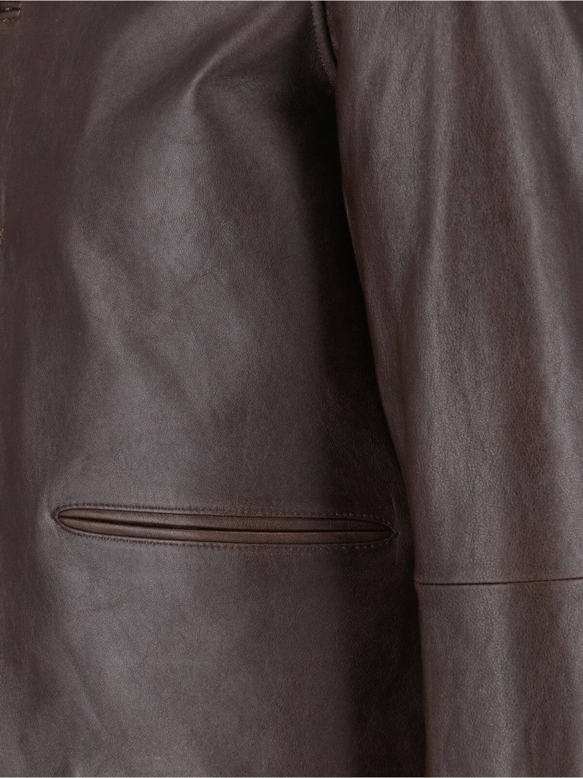 Tonywack Structured Brown Jacket With Refined Finish