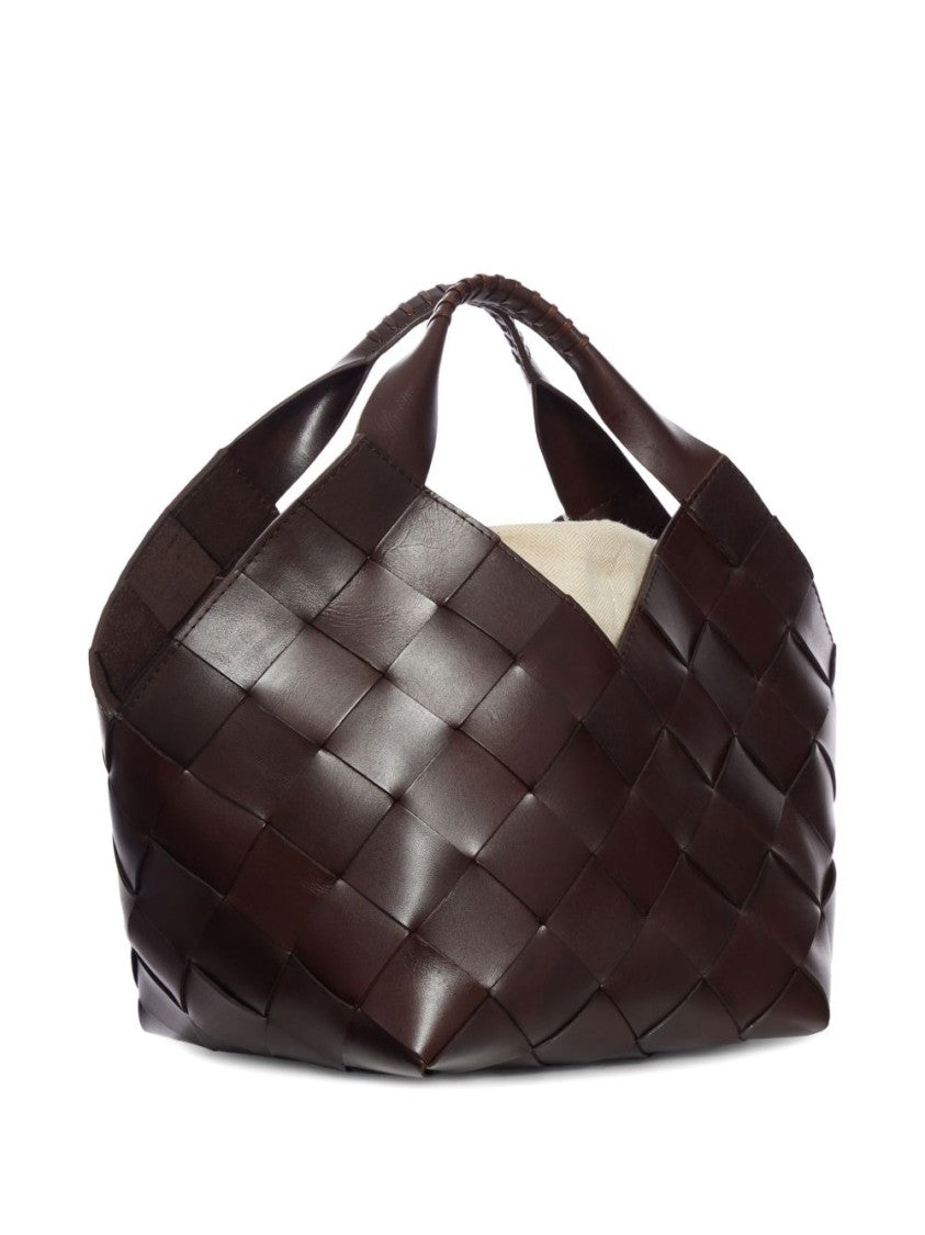 Dragon Diffusion Woven Calf Leather Handbag With Integrated Handles