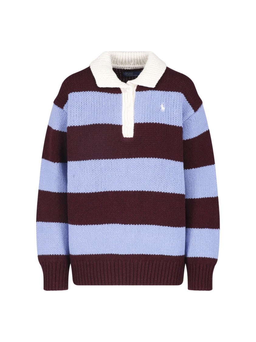 Polo Ralph Lauren Chunky Knit Horizontal Stripe Wool Sweater