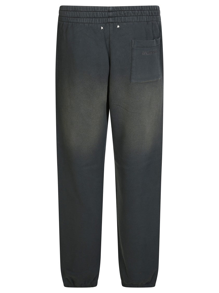 Golden Goose Relaxed Gradient Black Sweatpants With Elastic Waistband