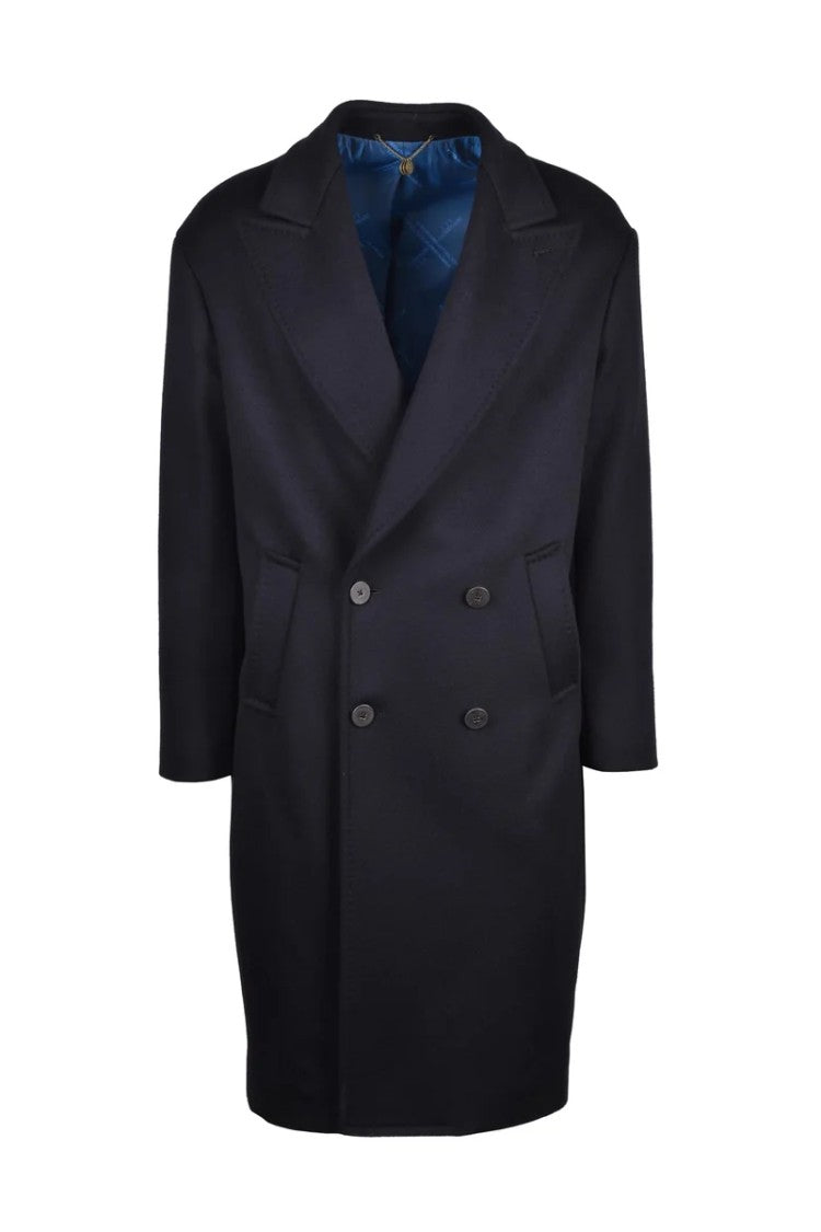 Maurizio Miri Long Double-Breasted Wool Coat