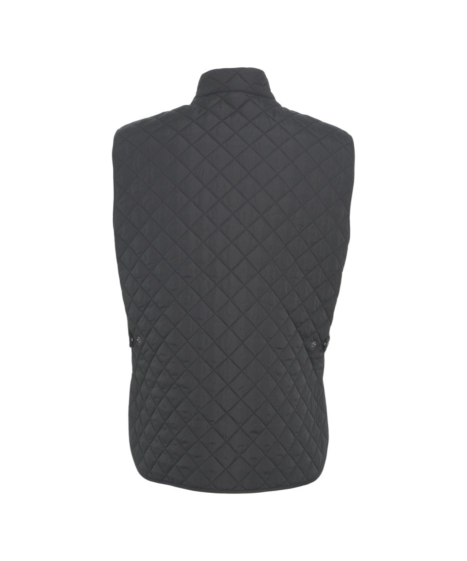 Belstaff Diamond-Quilted Gilet With High Collar And Signature Logo