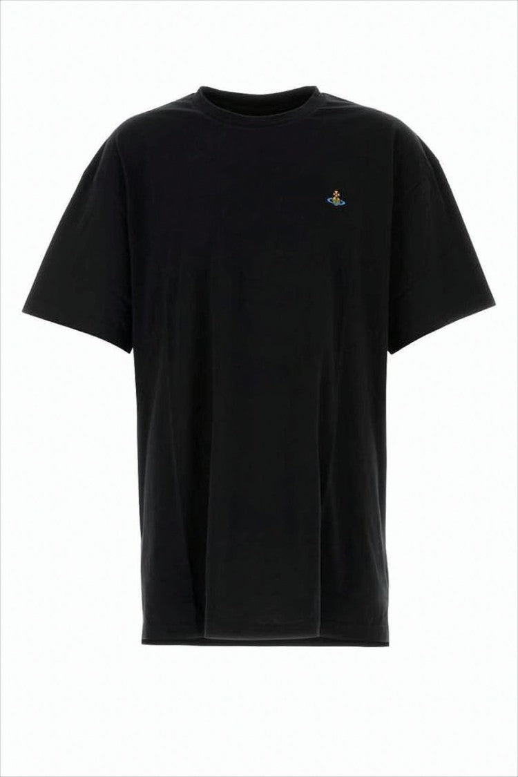 Vivienne Westwood Relaxed Black Short-Sleeve T-Shirt With Embroidered Emblem