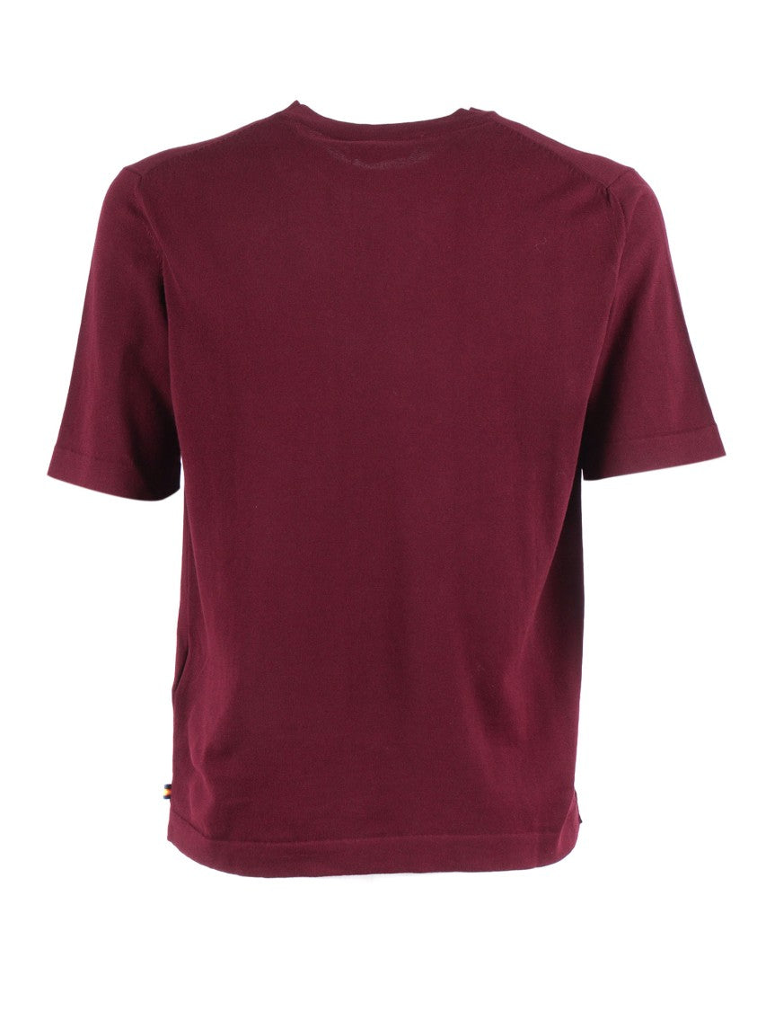 K-Way Burgundy Combe Minimalist Cotton T-Shirt