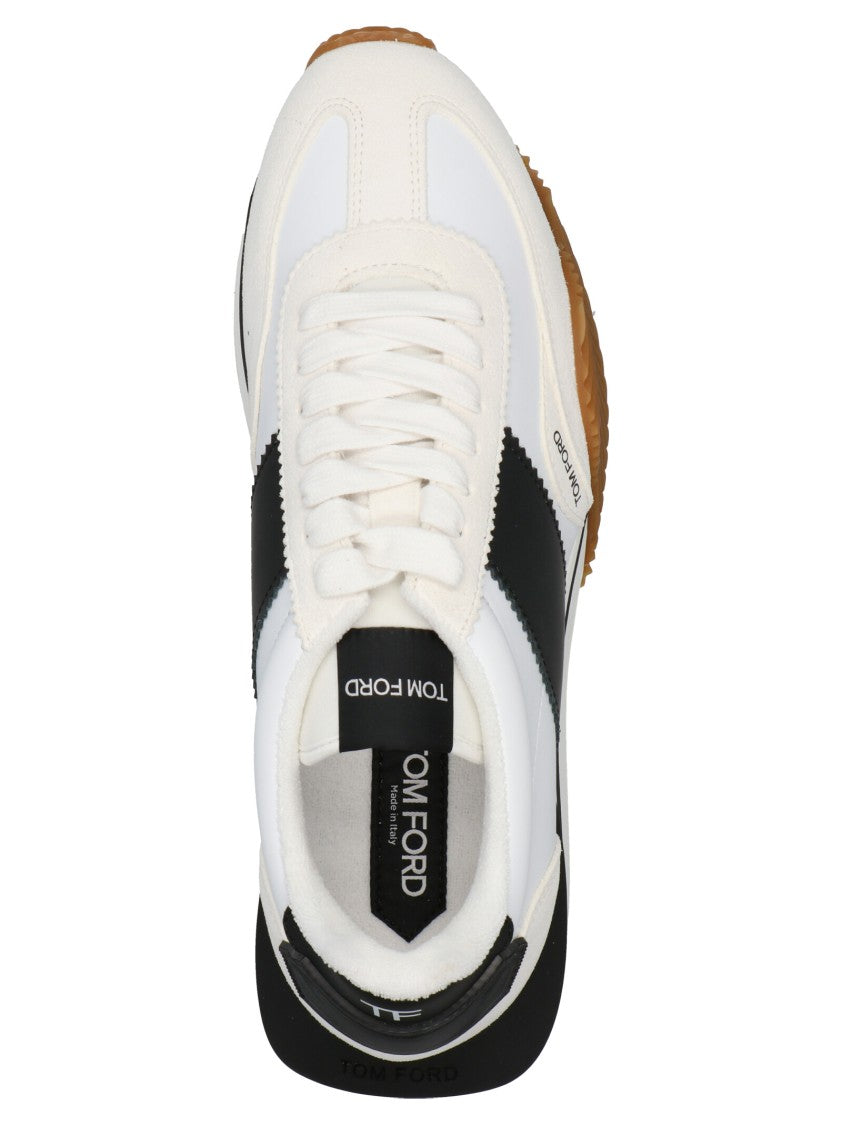 Tom Ford Logo Leather Sneakers