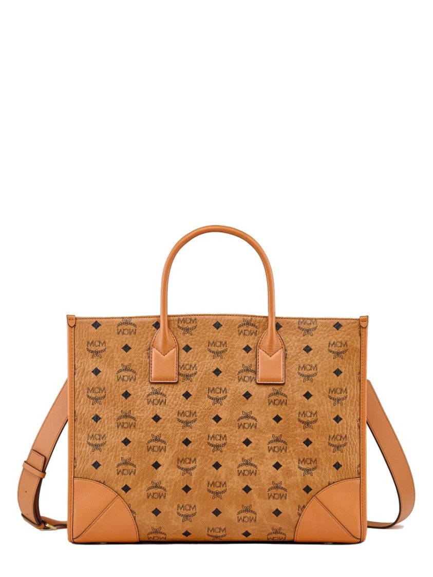 Mcm Large Rectangular Monogram Tote