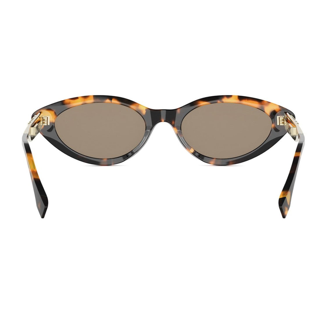 Fendi Havana Fendigraphy Acetate Oval Sunglasses