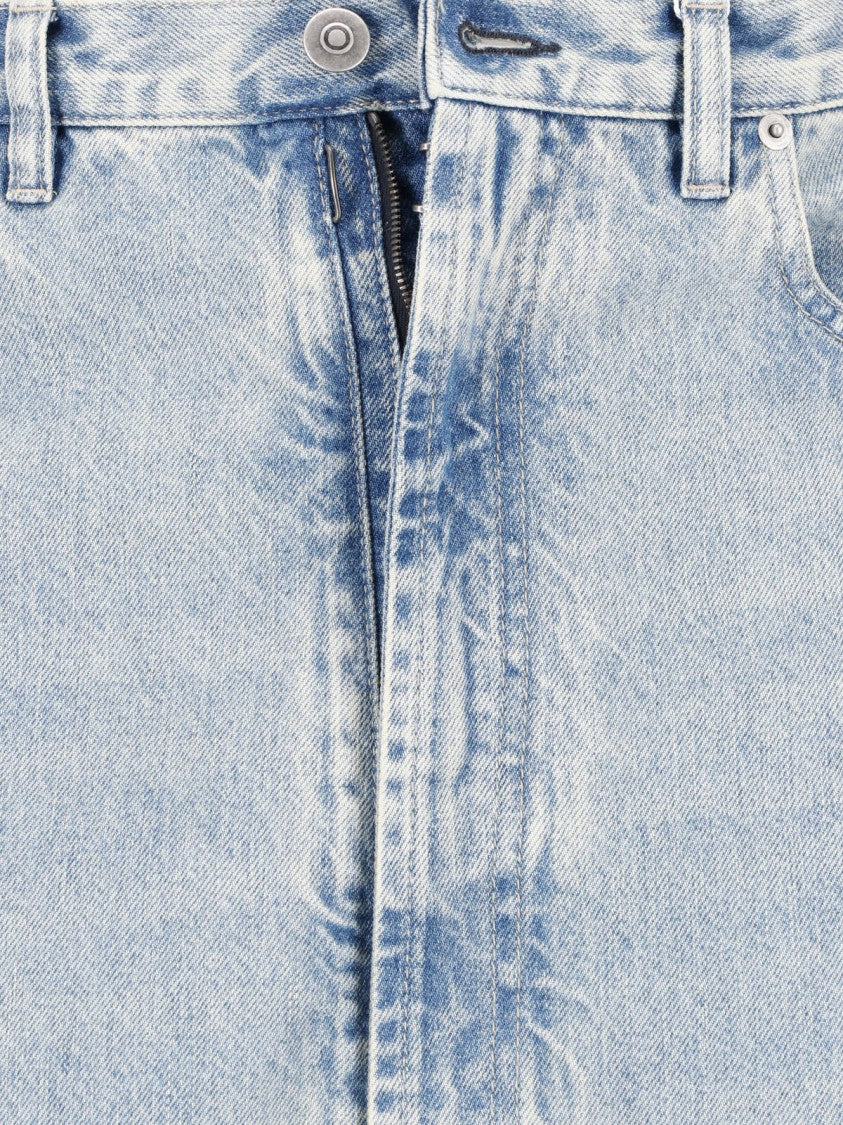 Maison Margiela Blue Four Stitches Wide-Leg Denim Jeans