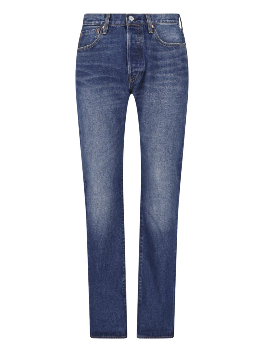 Levi's Strauss Blue 501 Selvedge Straight-Leg Cotton Denim Jeans