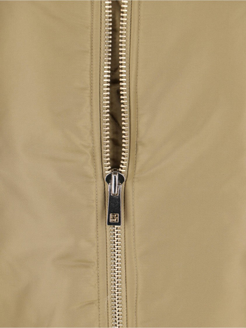 The Frankie Shop Padded Bomber Jacket With Zip Closure And Ribbed Finishes