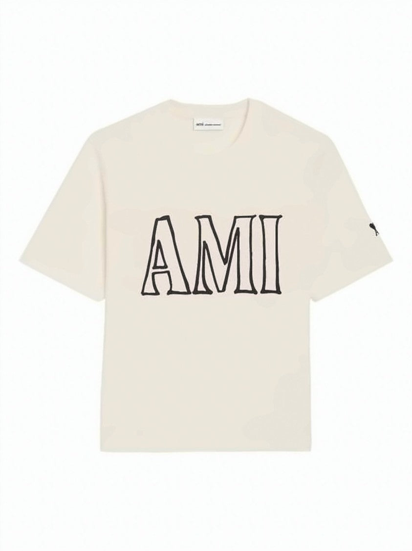 Ami Paris Relaxed Fit Cotton T-Shirt