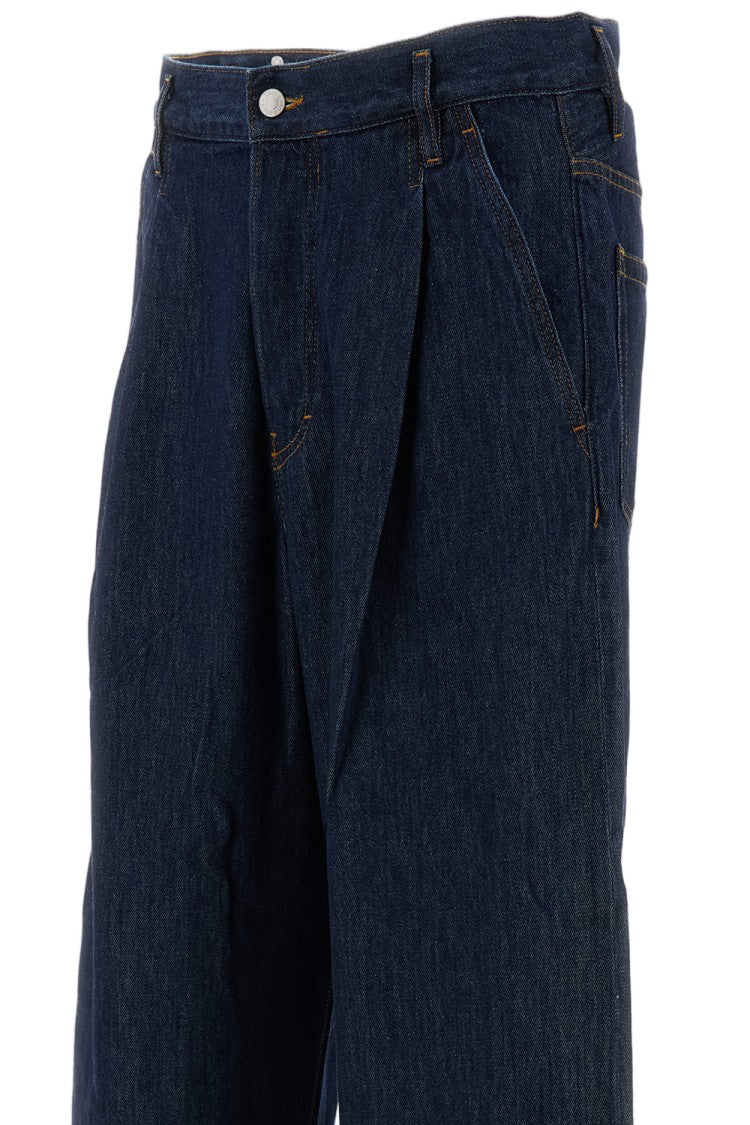 Dries Van Noten Blue Penning Den Wide-Leg Jeans
