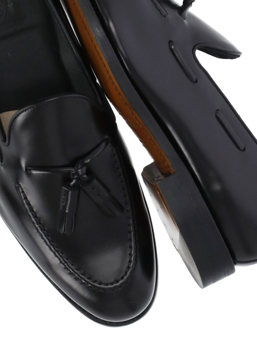 Berwick 1707 Black Tassels Polished Leather Loafers