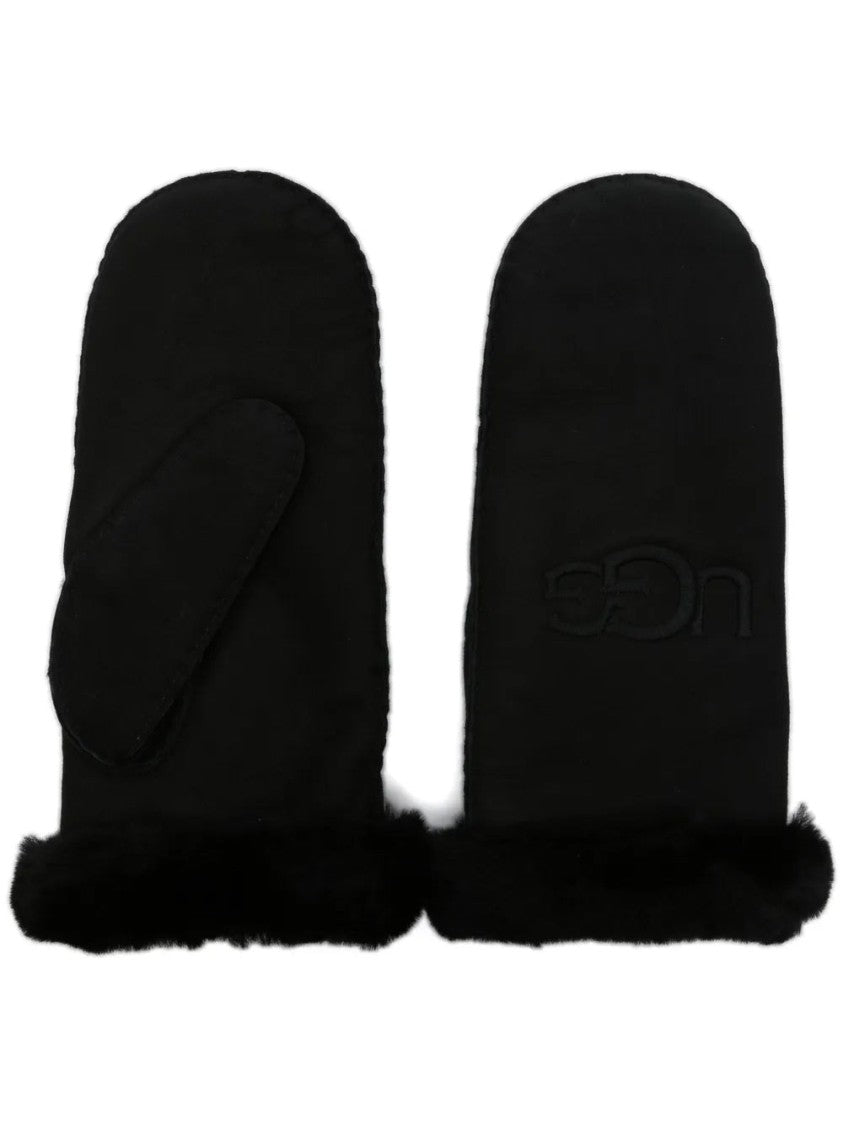 Ugg Casual Black Leather Gloves