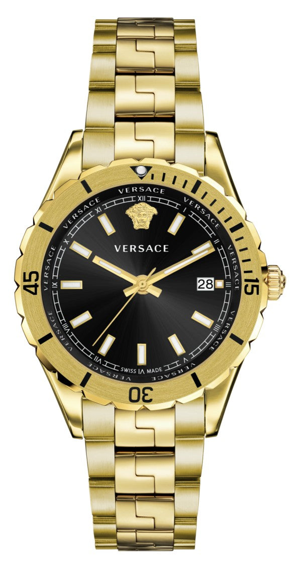 Versace Swiss-Made Versace Hellenyium Watch With Sapphire Crystal And Gold-Tone Finish