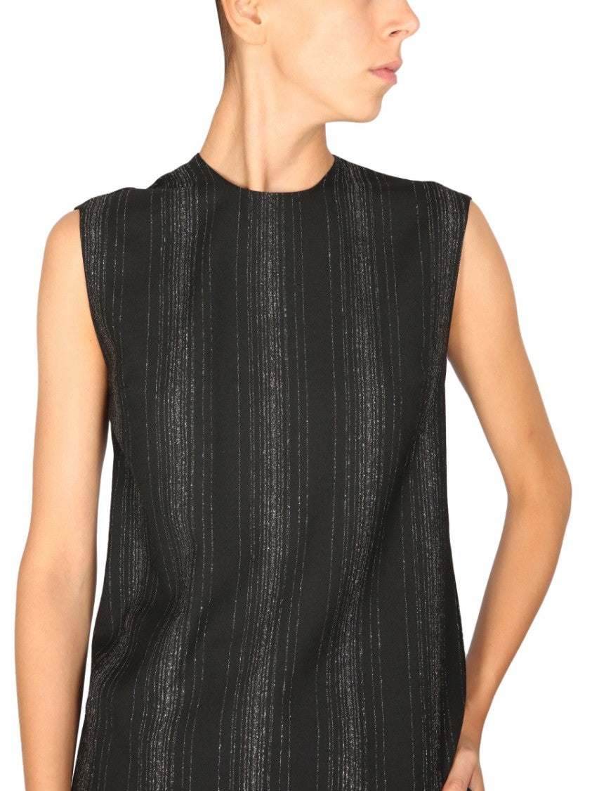 Stella Mccartney Vertical Lurex Striped Tailored Top