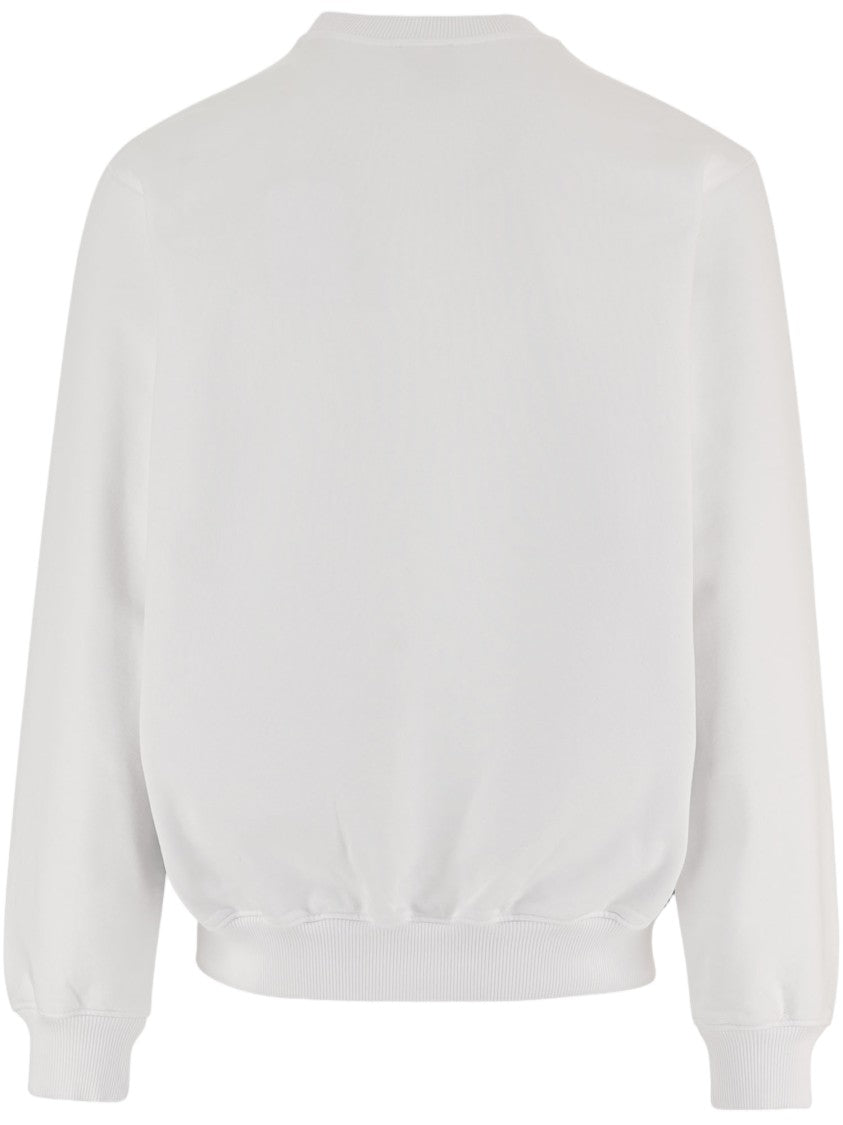 Casablanca White Crew Neck Organic Cotton Sweatshirt