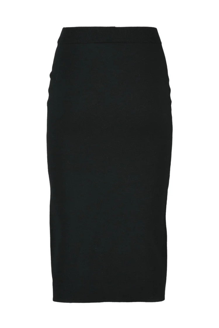 Max Mara Rete Wool Skirt - Black