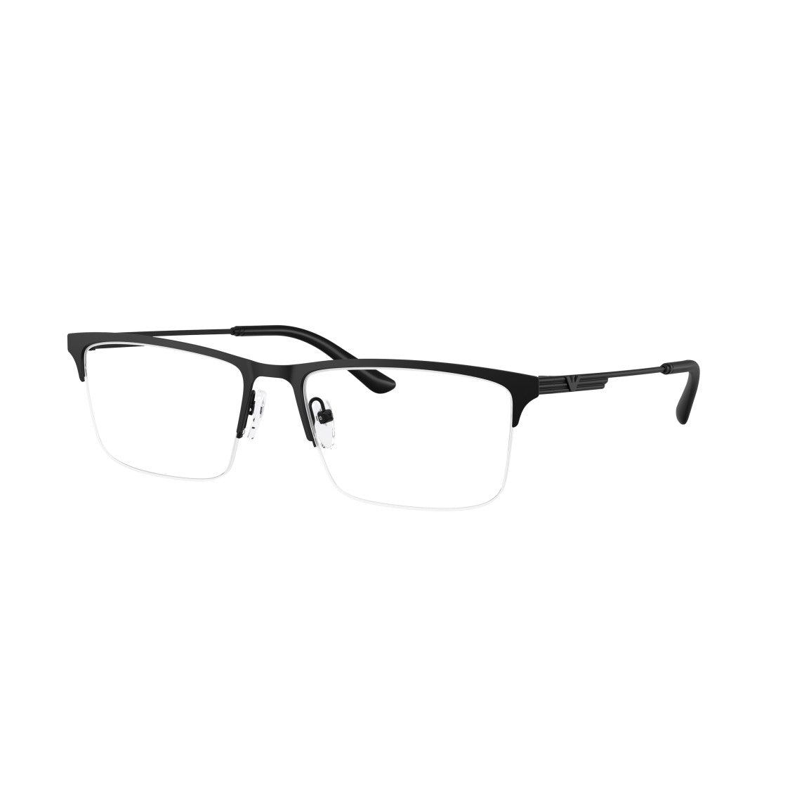 Emporio Armani 0Ea1177 Half-Rim Metal Eyeglasses With Rectangular Lenses