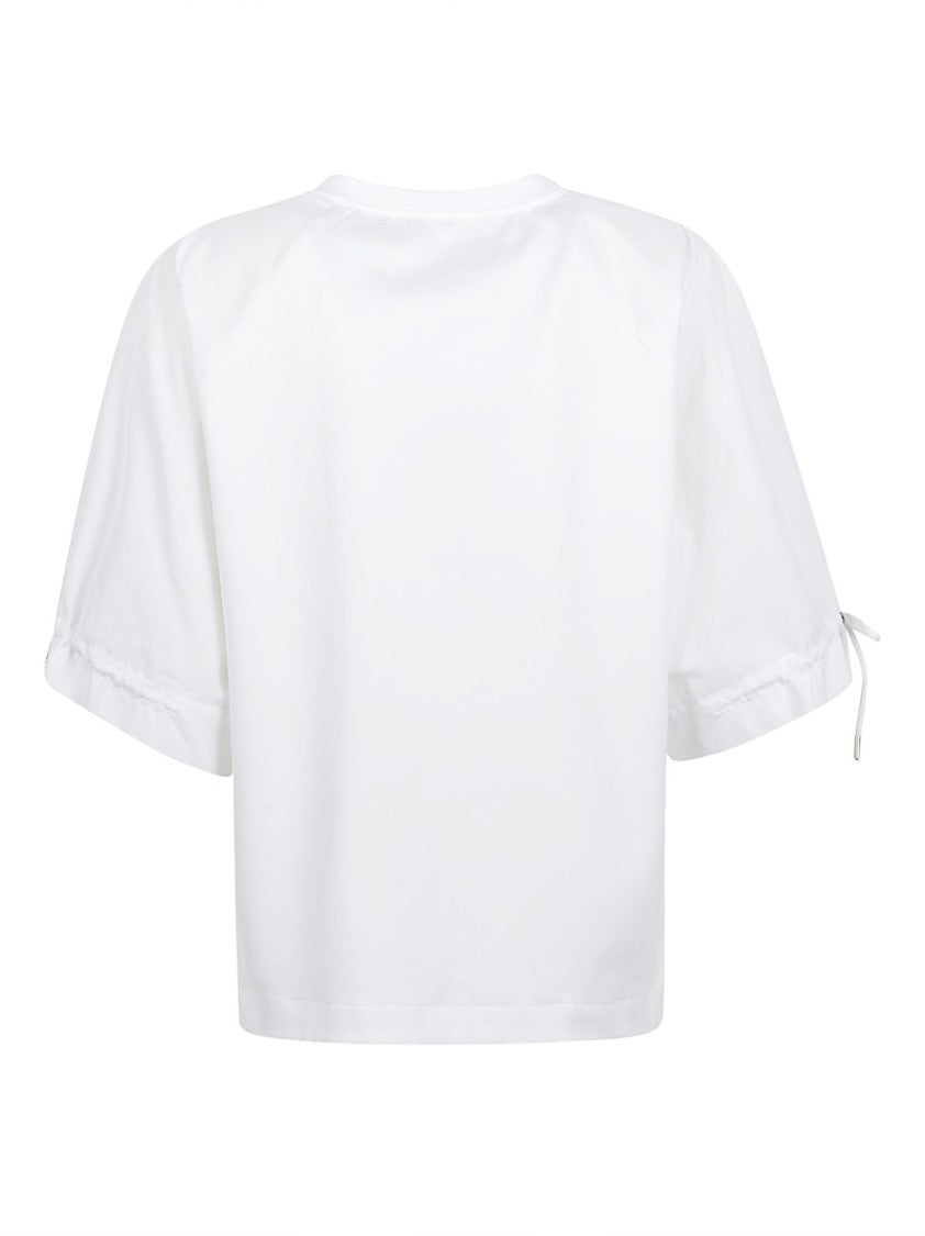 Max Mara Cotton-Blend Jersey Top With Poplin Raglan Sleeves