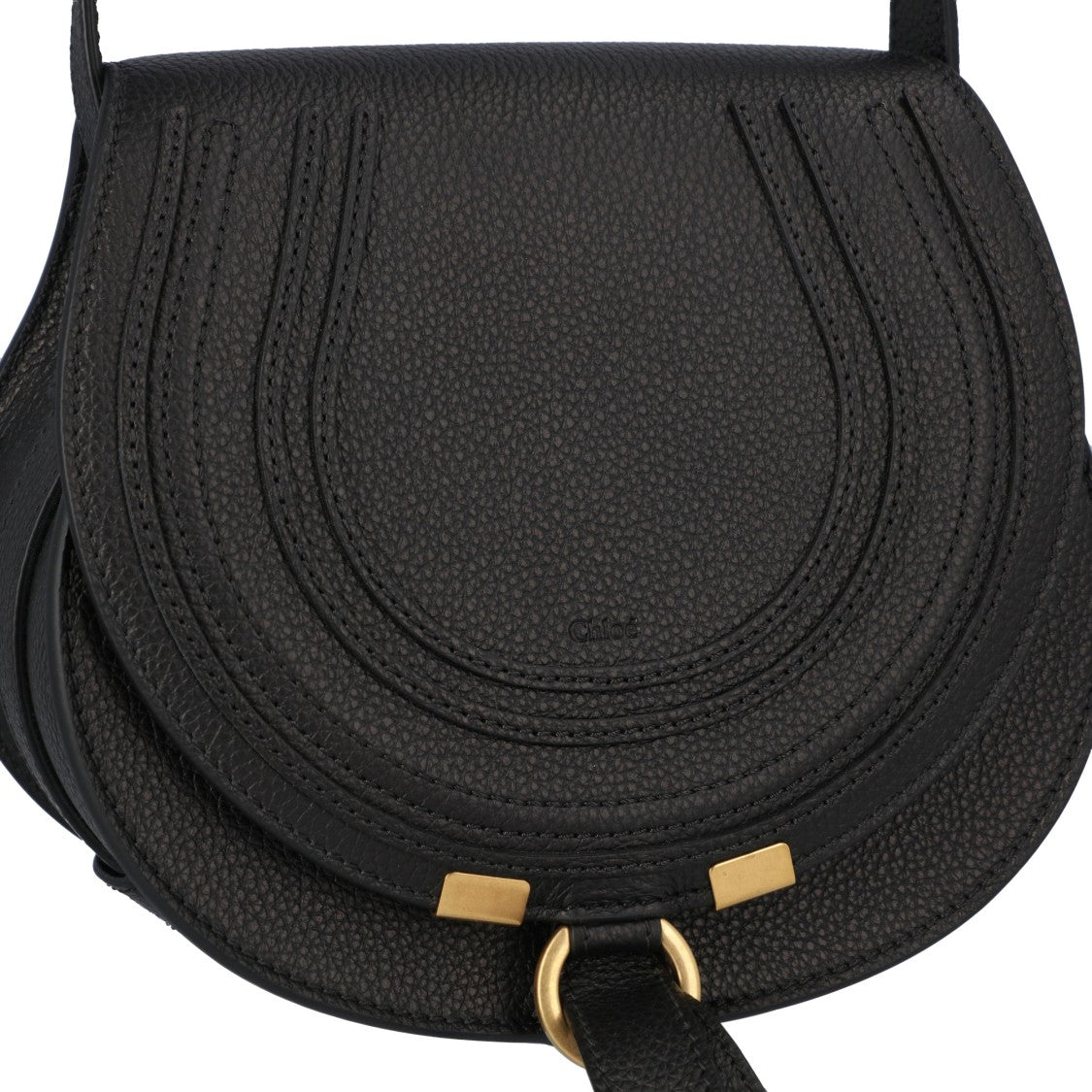 Chloé Marcie Small Saddle Bag Black