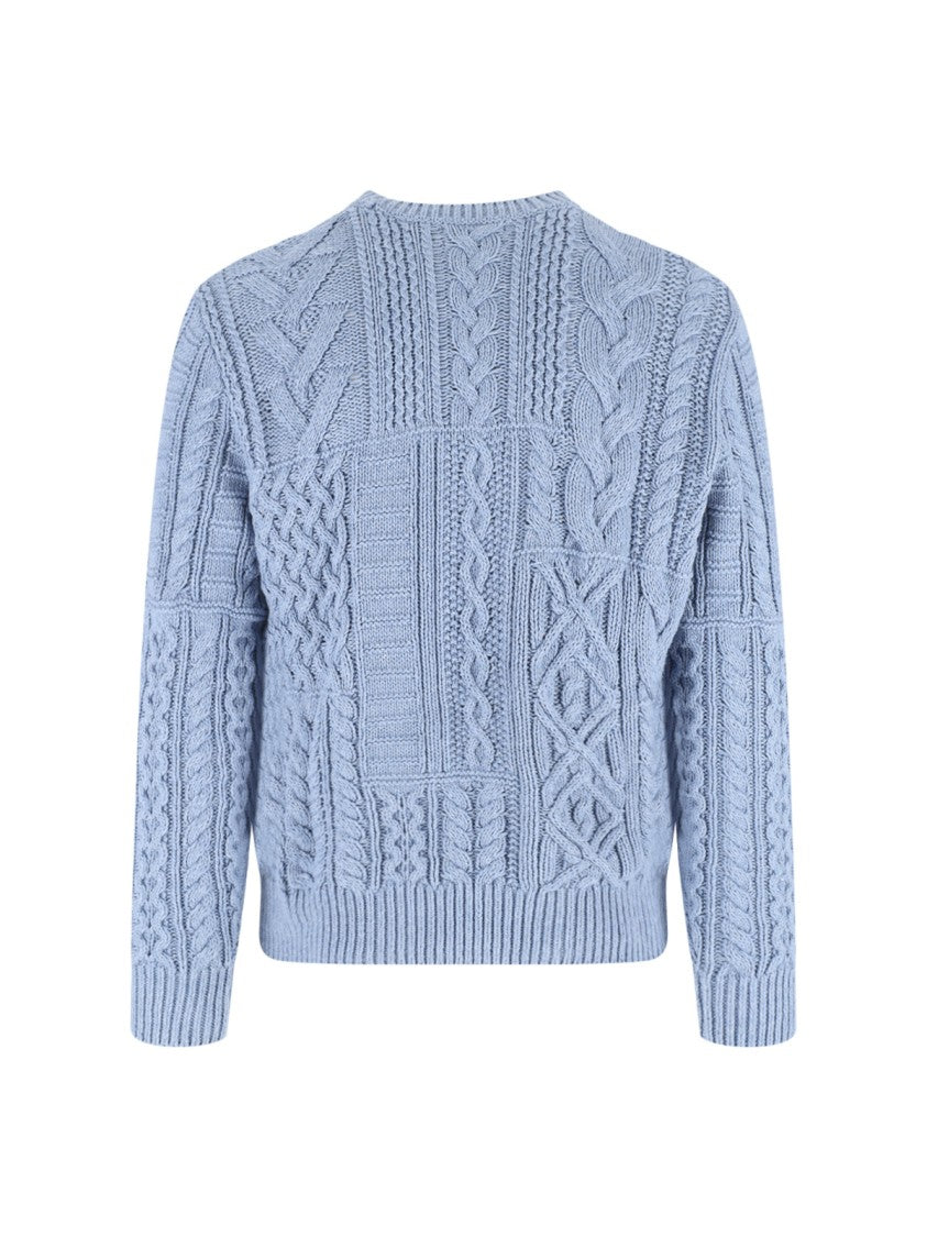 Polo Ralph Lauren Blue American Flag Cable Knit Sweater