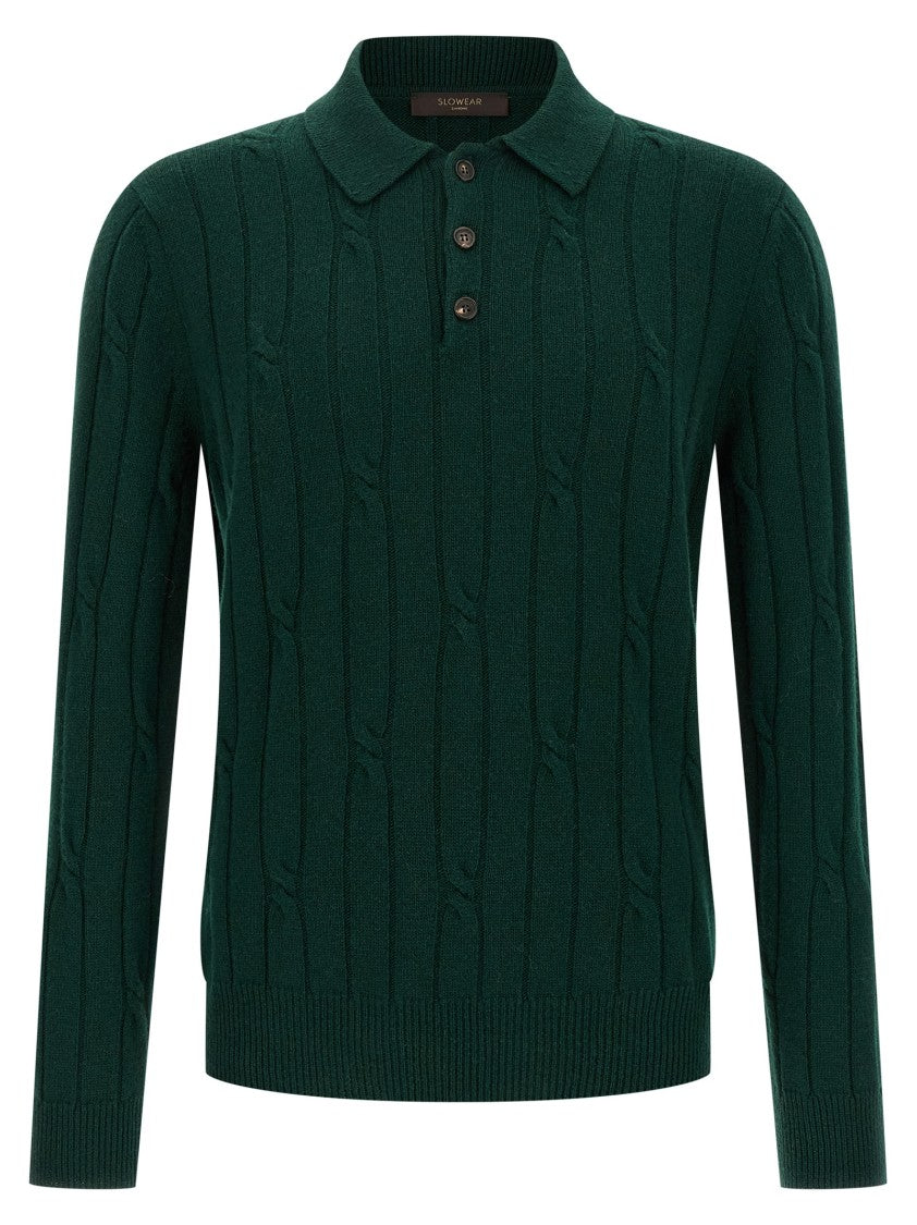 Zanone Braided Wool Polo Shirt