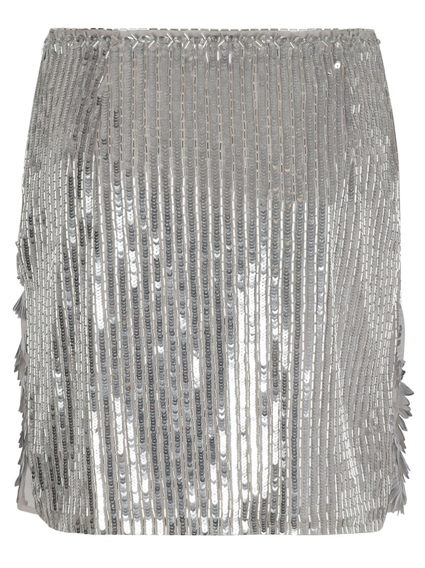 Alberta Ferretti Flowing Grey Skirt With Flattering Waistline