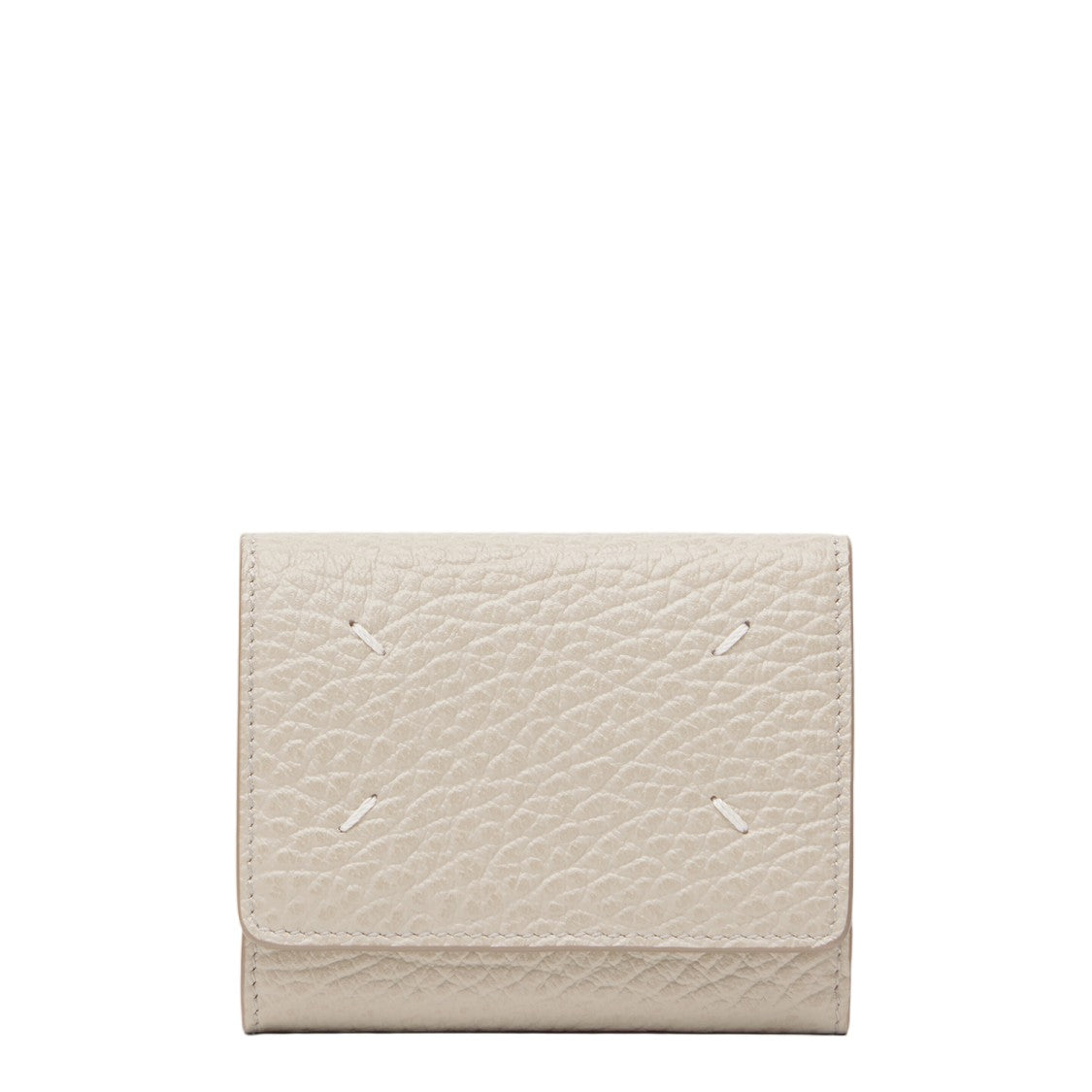 Maison Margiela Textured Leather Wallet With Iconic Stitching
