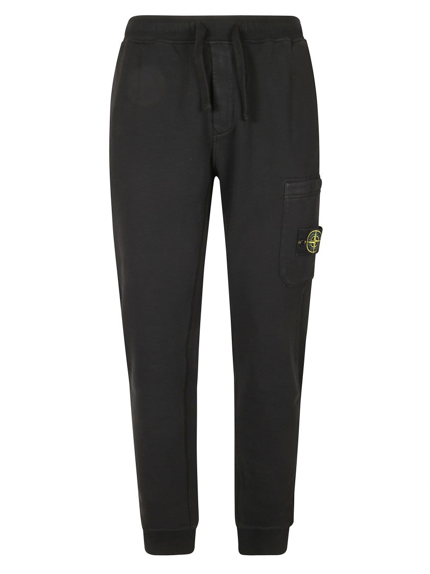 Stone Island Straight-Cut Black Trousers With Clean Silhouette