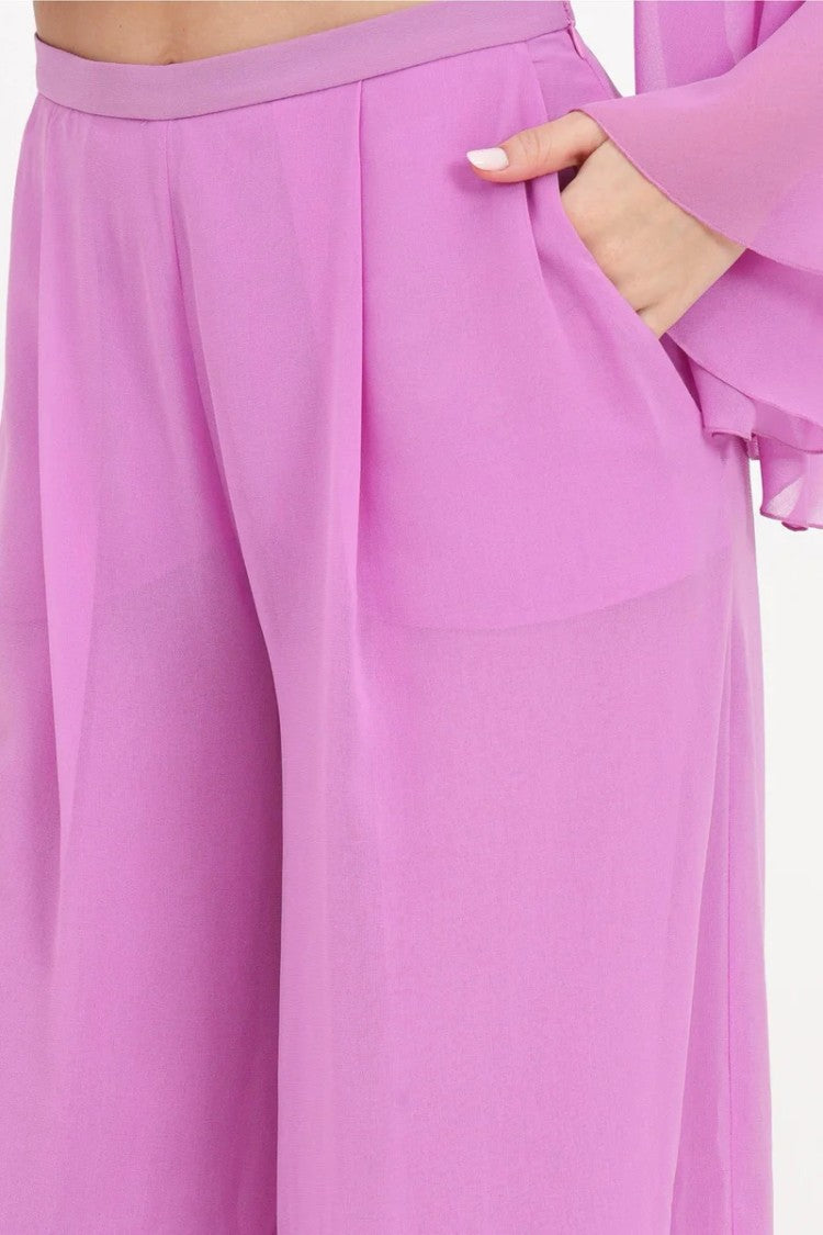 Simona Corsellini Wide-Leg Trousers With Pleated Front