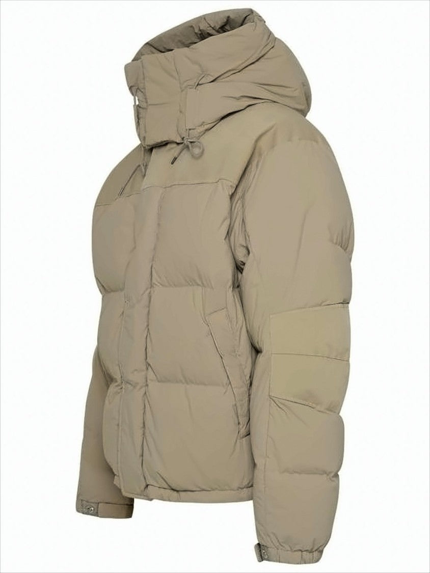 Ten C Boxy High-Collar Down Coat With Detachable Hood