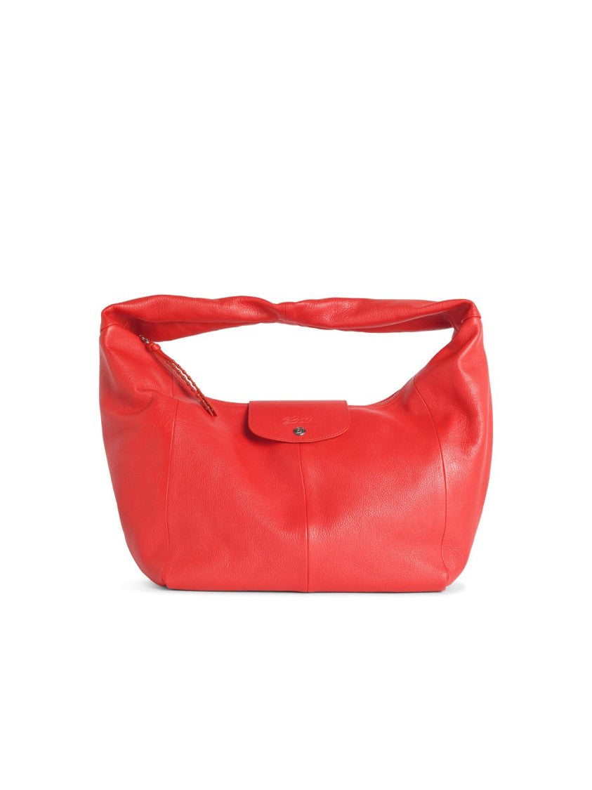 Longchamp 'Hobo L Le Pliage Xtra' Red Leather Bag