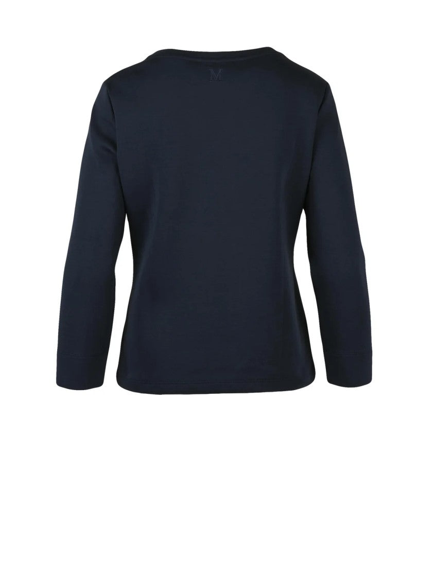 Max Mara Boxy-Fit Crew Neck Sweatshirt With Subtle Embossed Detail