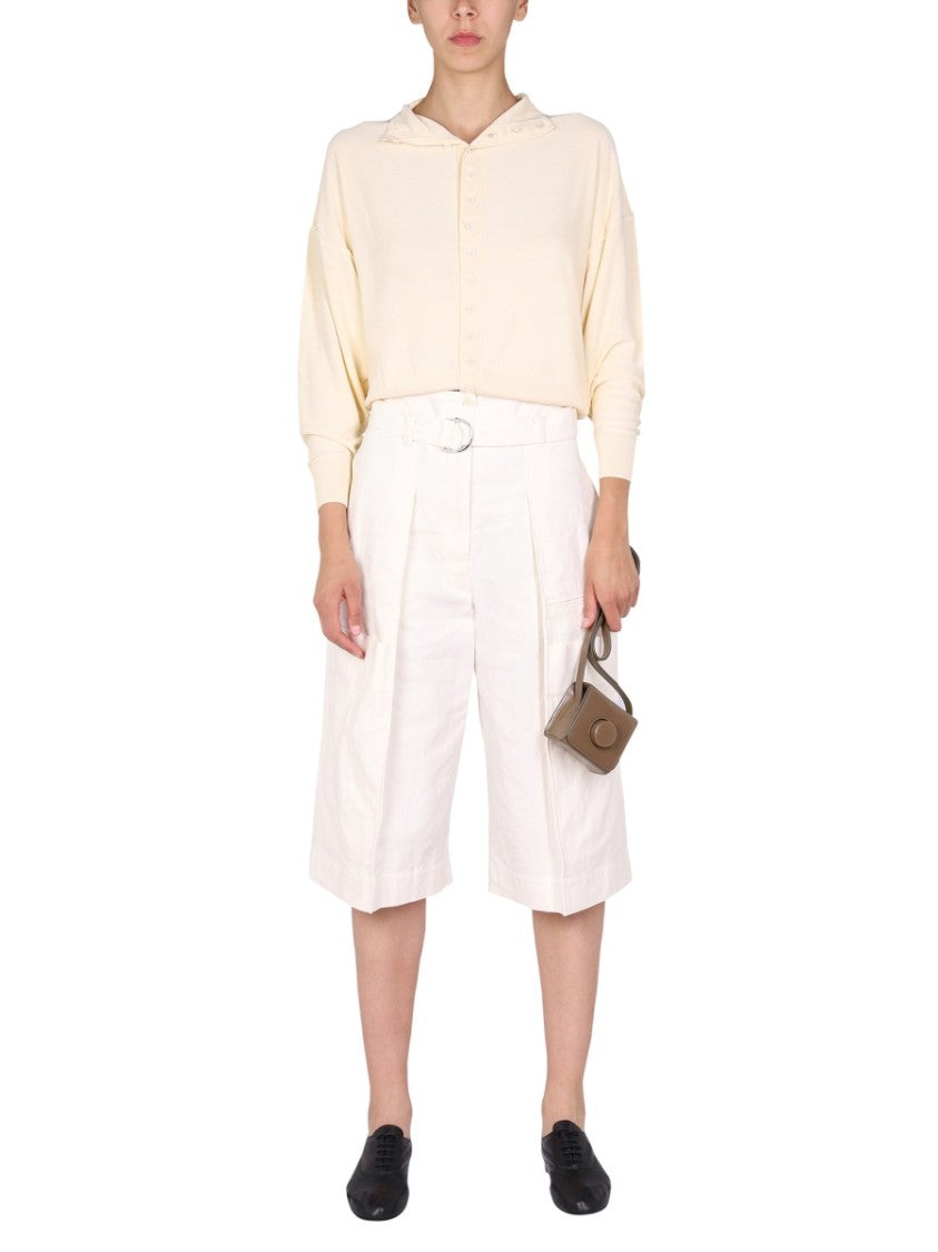 Lemaire High-Waist Bermuda Shorts With Waist Belt