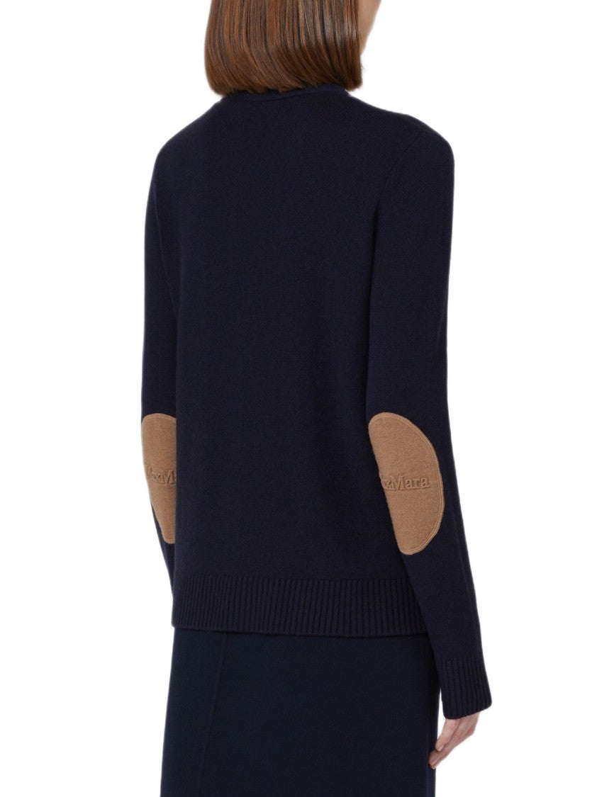 Max Mara Relaxed Fit V-Neck Wool Cardigan With Textured Accents