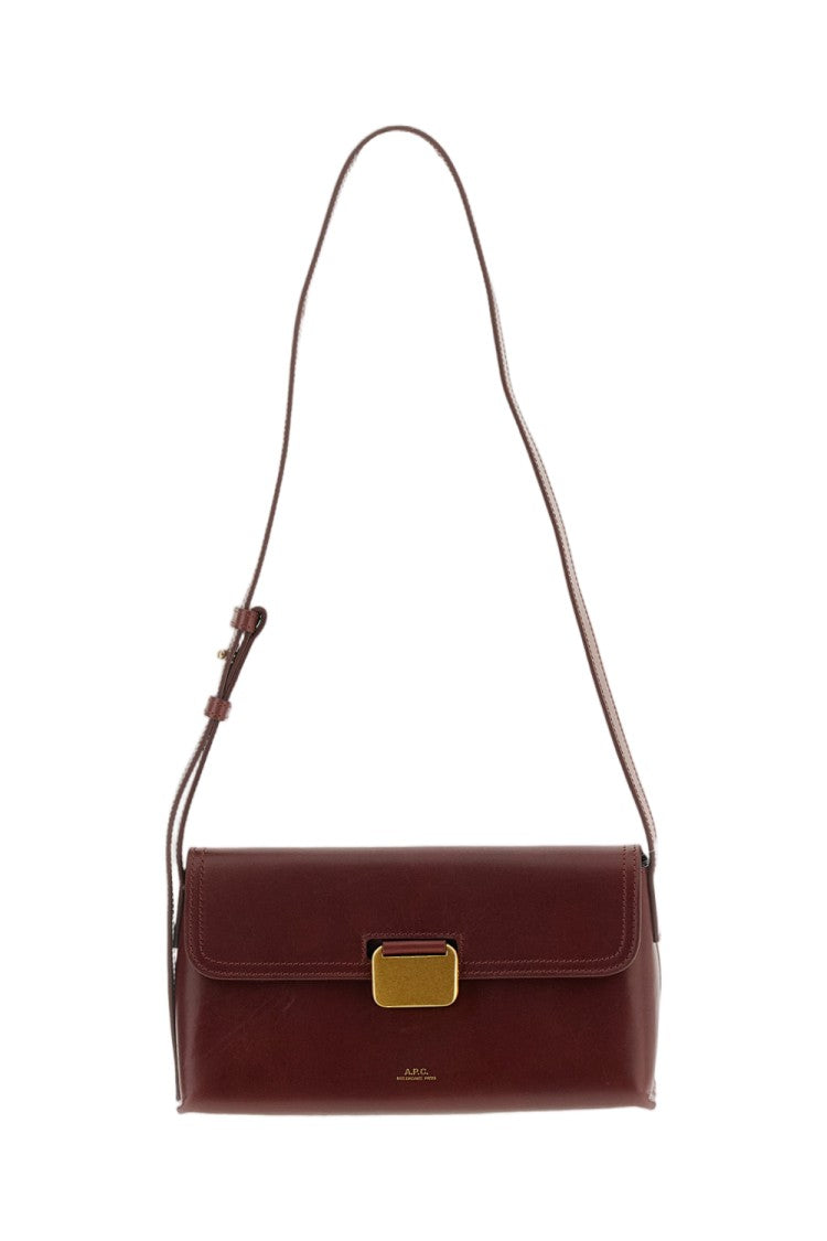 A.P.C. Structured Smooth Leather Crossbody Bag With Gold-Finish Clasp