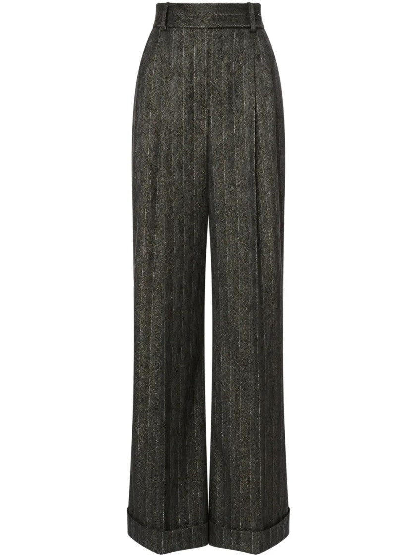 Alberta Ferretti Straight-Leg Tailored Pants With Clean Lines